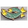 Piscis - Yellow & Green - Spain - Metal - Zodiac, Fish - 0